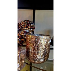Alinterieur - Kerst - Geurkaars - Cooky crunch - Lia brons Sparkle - 40H