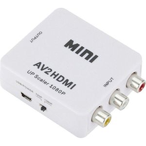 Video Converter - AV/Tulp naar HDMI - RCA naar HDMI - 720p/1080p - Wit