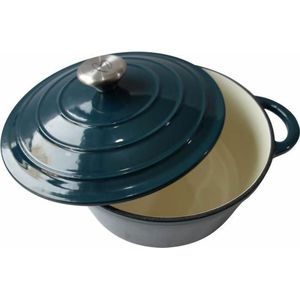 BAUMALU braadpan 24 cm - Ronde vorm - Blauwgroen