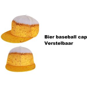 Baseball cap/pet Biertje - verstelbaar - Festival thema feest bier feest cap pet hoofddeksel