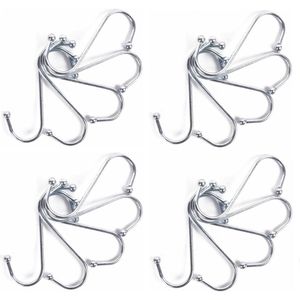20x benson s-haken / ophanghaken - 5-delig - van metaal - 100 mm