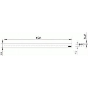 DALLMER-afdekking CeraLine Individueel, 700mm, 520739