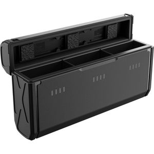 Telesin Pocket oplaadcase voor GoPro Hero 13 batterijen - Eenvoudig mee te nemen - Geschikt voor 3 batterijen - Met LED indicatie - Zwart