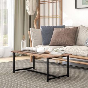 Goodivery ® - salontafels - salontafel met opbergruimte - Moderne bijzettafel - ‎89.92 x 44.96 x 34.04 cm - Bruin