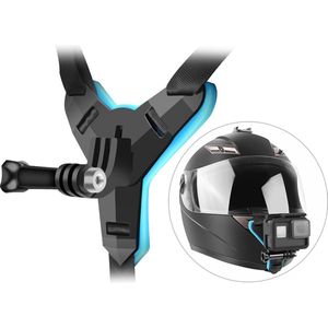Helm Mount voor GoPro en Action Camera's - Houder - Helm Strap - Voor Motor en Fiets - Geschikt voor GoPro