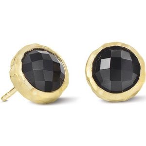 Casa Jewelry Oorknoppen Amalfi Onyx - Goud Verguld