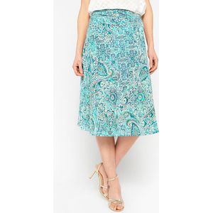 LolaLiza Midirok met paisleyprint - Turquoise - Maat XL