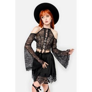 Restyle - Belladonna Crop top - L - Zwart