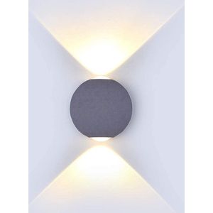 Oneiro’s Luxe wandlamp VT-836 led 11,2 cm 6W 4000K 660lm grijs - zwart - prikspot - zonne-energie - led buiten - lamp - solar – LED – tuinverlichting – tuin – zomer – verlichting – Solarlamp