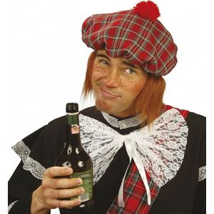 4x stuks schotse/Schotland carnaval verkleed muts met pruik - Verkleedhoeden