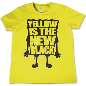 SpongeBob SquarePants Kinder Tshirt -Kids tm 6 jaar- Yellow Is The New Black Geel