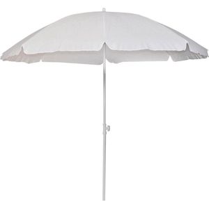 Strandparasol wit 200 cm - Strandparasol met knikarm - Kleine parasol - Kinder parasol