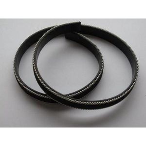 Band fluweel plat 10mmx2 milimeter zwart 50 centimeter