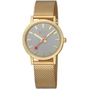 Mondaine M660.30314.80SBM Horloge - Milanees - Grijs - 36mm