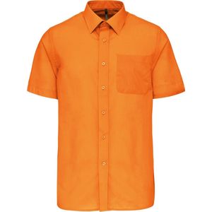 Luxe Herenoverhemd 'Ace' korte mouwen merk Kariban Oranje maat 6XL