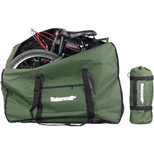 Fietstransporttas, draagtas, fietstransport, opbergtas voor 20 inch vouwfiets (groen)