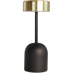 BaykaDecor - Luxe Champignon Lamp Oplaadbaar - USB Tafellamp - Lampje - Dimmer & Sensor - Cadeau - Woondeocratie - Mat Zwart 23CM