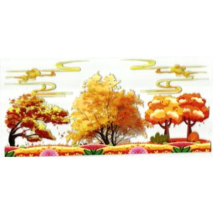 UV DTF cup sticker - stickers - beker - cup - koffie - drinkbeker - sticker - uv sticker - butterfly - hobby - stikker - zelfklevende sticker - leuk voor op drinkbeker - herfst bomen - boom - beplakken op alle objecten - leuk voor op je koffer