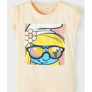 Name it - T-shirt Smurfin - Crème de pêche - NMFANI - Maat 122/128