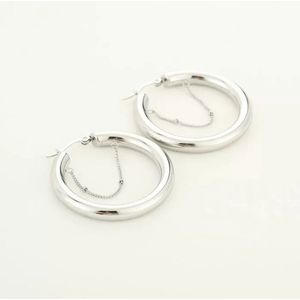 Michelle Bijoux Oorringen Ketting Balls Zilver