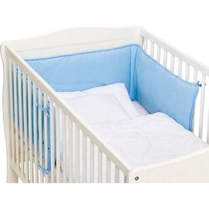 Babybed bedomrander - bedbumper 190 cm x 30 cm Fillikid blauw