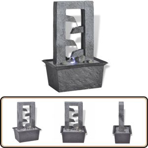 VidaXL Binnenfontein met LED-licht - Polyresin Binnenfontein - Fontein - Led Fontein - Waterpartij - Interieur Decoratie