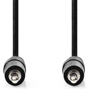 Nedis Stereo-Audiokabel - 3,5 mm Male - 3,5 mm Male - Vernikkeld - 1.00 m - Rond - Zwart - Envelop