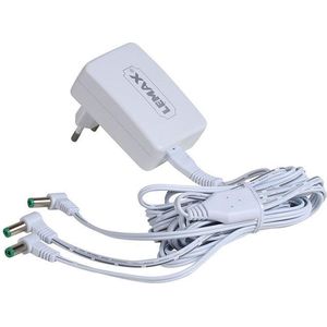 Lemax - Power Adaptor -  4.5v -  White -  3-output -  Fixed Plug -  EU - Kersthuisjes & Kerstdorpen