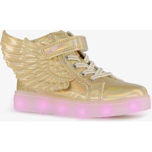 Blue Box hoge meisjes sneakers met lichtjes goud - Maat 28