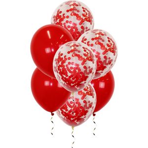 Valentijn Decoratie Hartjes Ballonnen Valentijn Versiering Helium Ballonnen Feestversiering Papieren Confetti - 20 Stuks