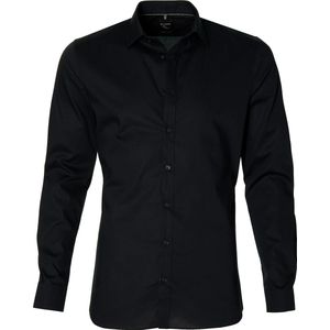 OLYMP No'6 six Super Slim Fit Overhemd Zwart - Maat 43 - Heren - Hemden Formeel