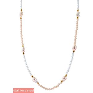 Go Dutch Label Collier pearl en beads Wit