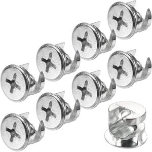 8-delige excentrische meubelconnector set voor kasten, planken en tafels