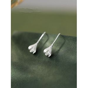Gading® dames oorbellen met bloem-20mm*11mm-zilver 925