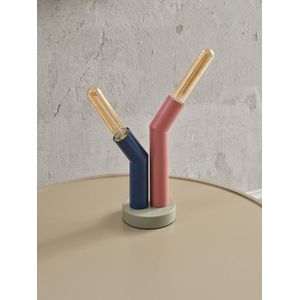 LEDVANCE DECOR tafellamp Straw van meerkleurig metaal, 2-lichts, met E27-fittingen, biedt een stijlvolle verlichtingsoptie voor het moderne huis, lichtbronnen niet inbegrepen.