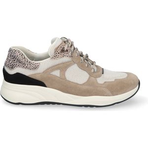 Durea 6283 E - Volwassenen Lage sneakersDames sneakers - Kleur: Wit/beige - Maat: 43