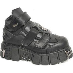 New Rock Lage schoenen -44 Shoes- M-285-S1 Zwart/Zilverkleurig
