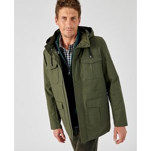 Damart - Waterafstotende parka, 3-in-1, uitneembaar vest in gerecycleerd Thermolactyl® - Heren - Groen - XL
