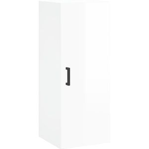 vidaXL - Hangkast - 34,5x34x90 - cm - hoogglans - wit