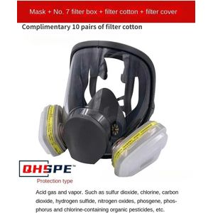 Anti-Fog - 6800 Volgelaatsmasker- Industrieel - Schilderij Spuiten - Gasmasker - Veiligheidsfilter - Stofdicht - Full Face - Formaldehyde Bescherming - Groen