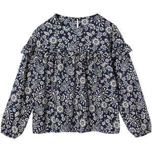 Vertbaudet Meisjesblouse met ruches met bloemenprint