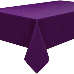 Kwaliteit tafelkleed textiel vierkant 150 x 300 cm, kleur naar keuze violet