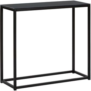 DELANO - Consoletafel - Zwart - Veiligheidsglas
