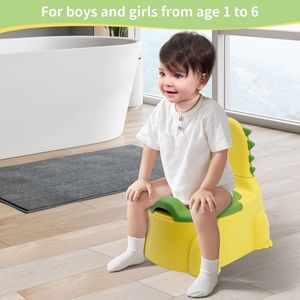 Potty Toilet Potties Training Stoel Baby Kids Jongens Meisjes Peuter Dinosaurus Seat Draagbare Kinderen Reizen 1-6 Jaar Oude Kinderen Baby Mini Toiletten Peuters Dier Pottie Met Deksel Pottys Trainer