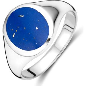 Gerhodineerd Zilver Ring Lapis 1338880
