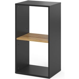 Vicco Tomy – 40 x 74 cm met 2 open vakken Antraciet/gouden eik met 2 open vakken