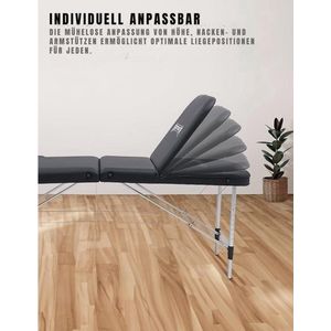 Thuys – Massagetafel – Behandelbank – Behandeltafel – Met Hoeslaken – Inklapbaar – 180 x 60 x 78 CM – Zwart