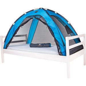 Deryan Bedtent Klamboe - 200x90cm -  Hoogste kwaliteit Muggennet Muskietennet 1mm gaas - Blue