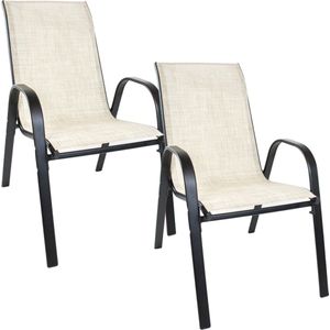 Comfort - Tuinstoel - Beige - Ergonomisch - Armleuningen