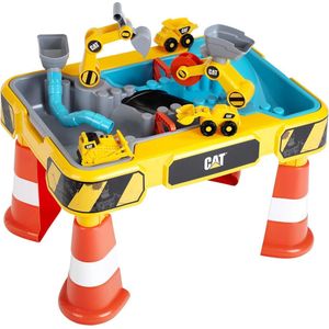 CAT Zand- en Waterspeeltafel | Inclusief Graafmachine en Accessoires | Afmetingen: 64 cm x 48 cm x 40 cm | Voor Kinderen vanaf 18 maanden